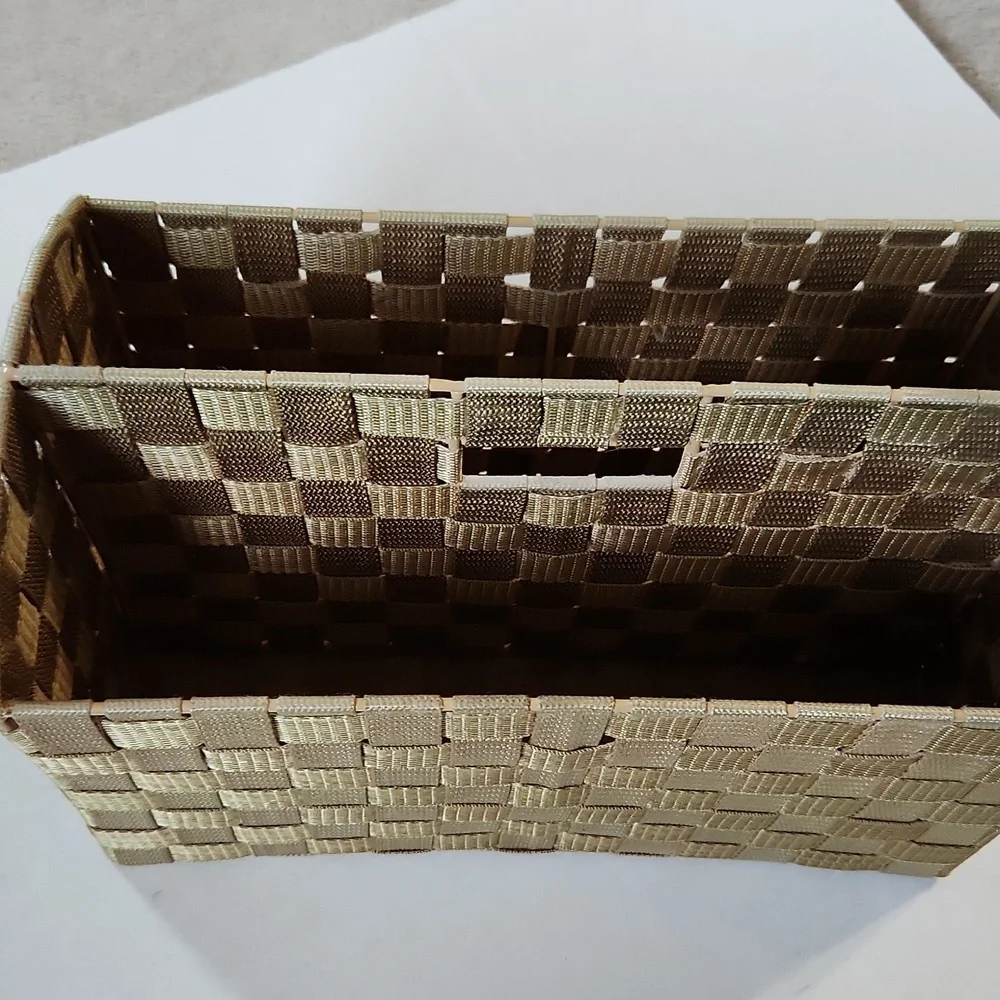 Woven Tan Storage Basket